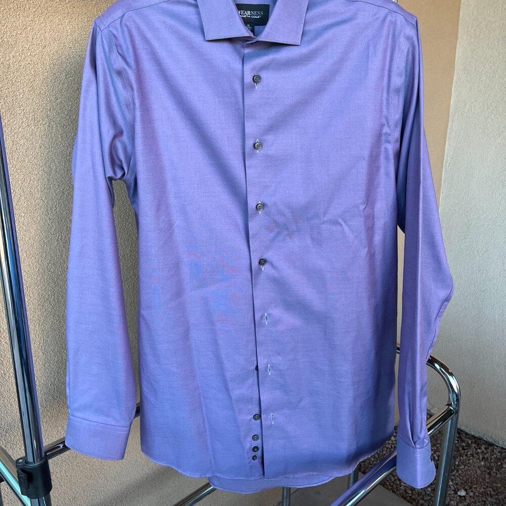 Kenneth Cole Awearness Men's Dress Shirt - blue Size 16 Slim Fit - Picture 6 of 8